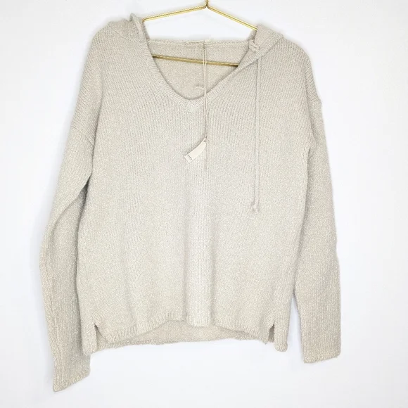 NWT Lovestitch Small Cream Cozy Hooded Pullover Sweater - Picture 1 of 10
